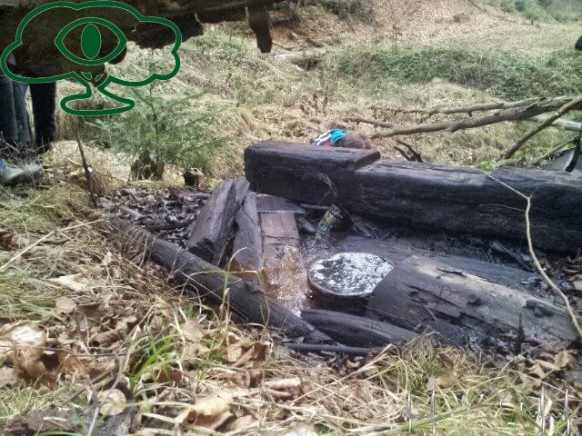 Kopalnie Ropy naftowej w Bieszczadach- kopanka ropy naftowej w Bieszczadach szyb 2