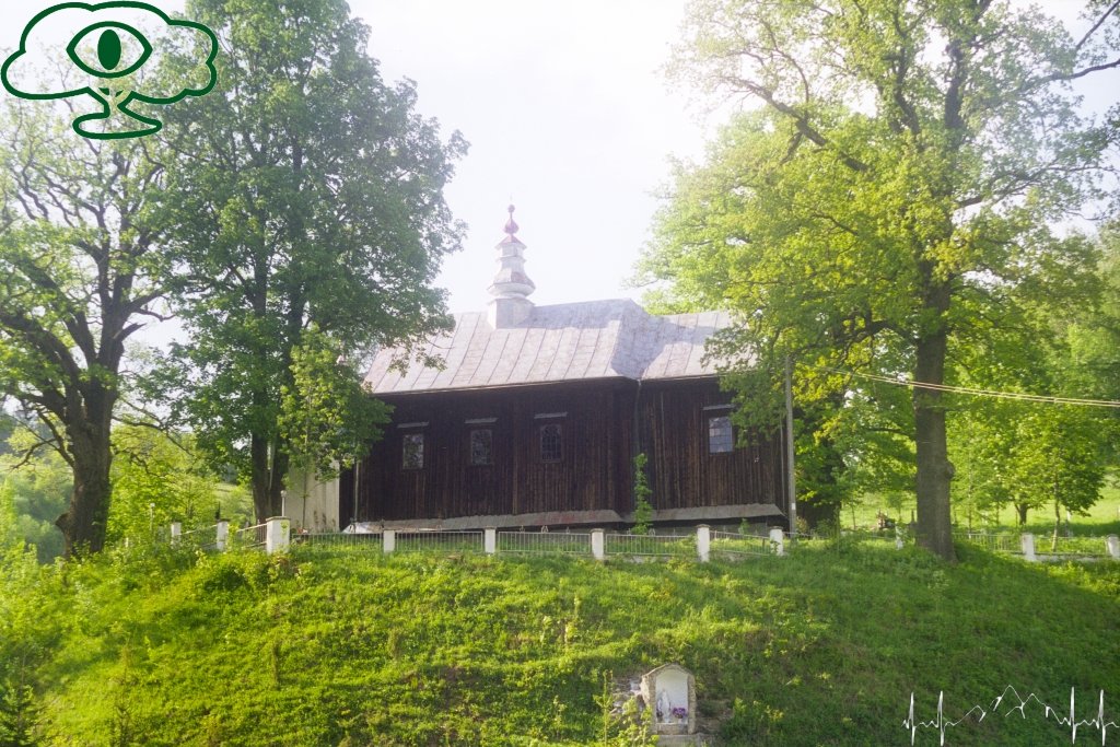 Samochodowy szlak Bieszczady wg Barnaby. Pk 16 Cerkiew w Górzance widok z zewnątrz