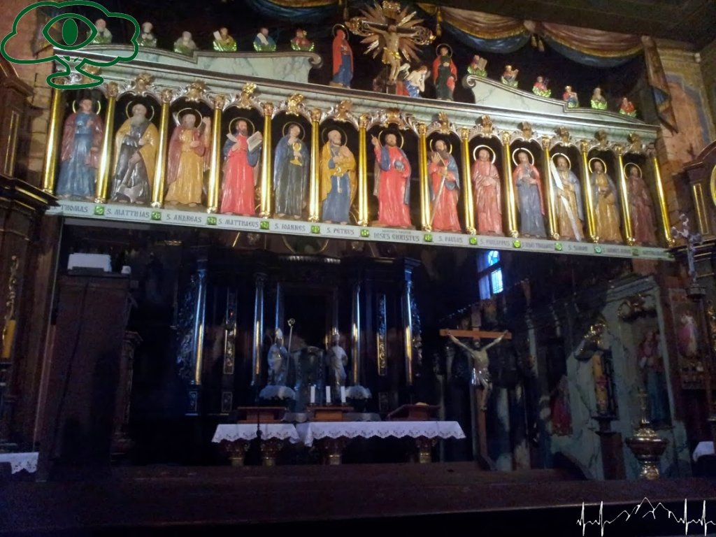 Samochodowy szlak Bieszczady wg Barnaby. Pk 16 Cerkiew w Górzance- niekanoniczny ikonostas