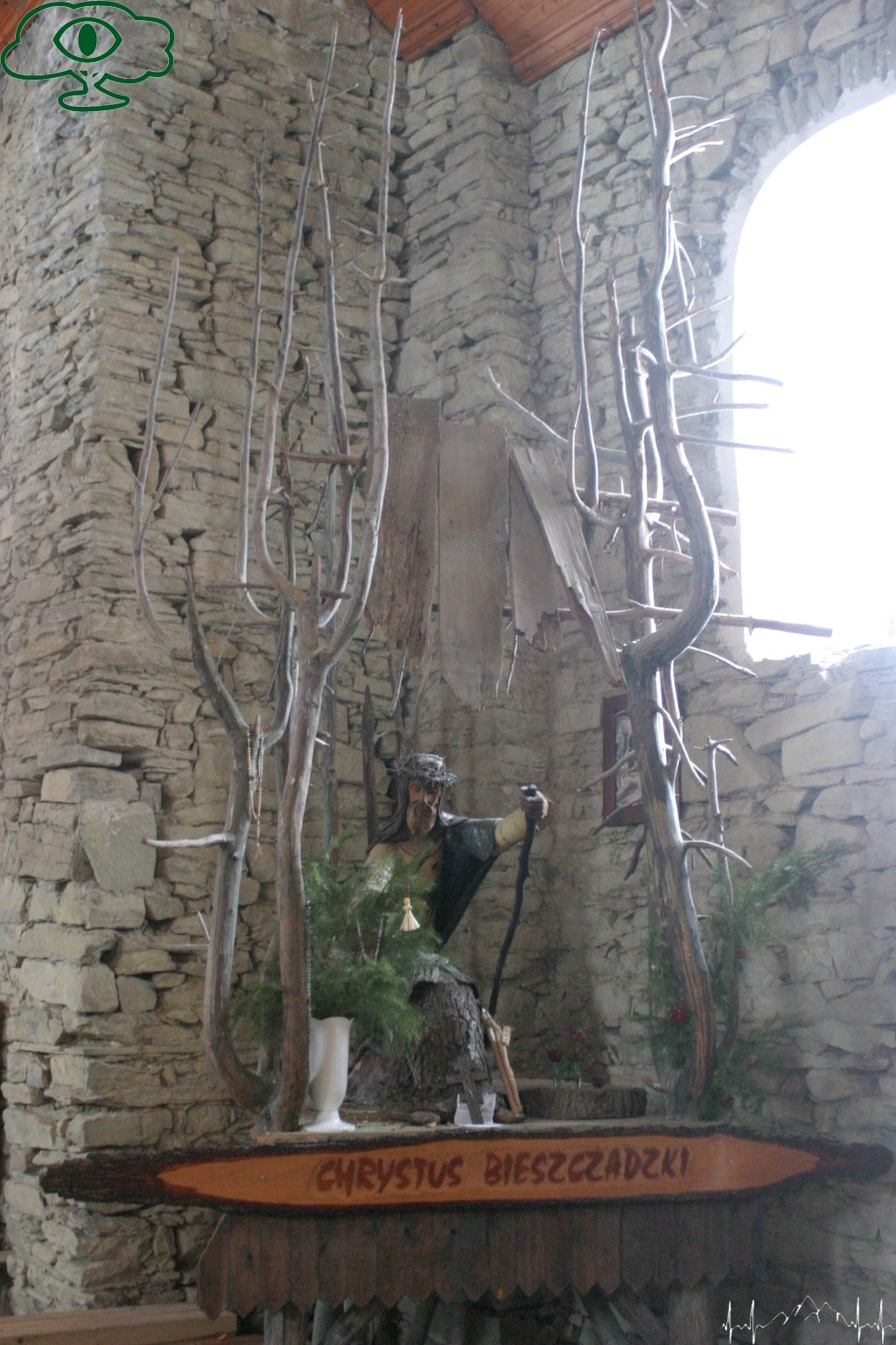 Samochodowy szlak Bieszczady wg Barnaby. Pk 19 Łopienka - Chrystus Bieszczadzki