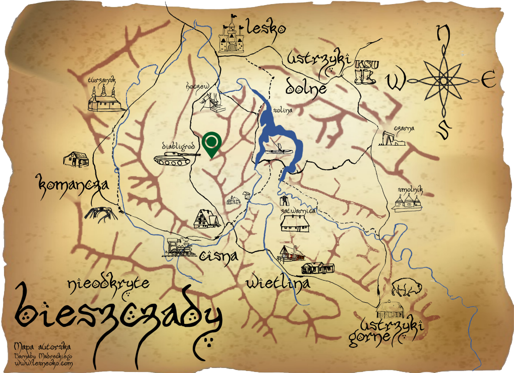 Samochodowy szlak Bieszczady wg Barnaby. Pk 13 Stężnica