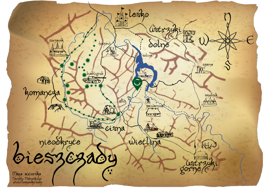 Samochodowy szlak Bieszczady wg Barnaby. Pk 18 Terka
