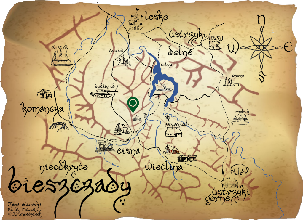 Samochodowy szlak Bieszczady wg Barnaby. Pk 14 Tyskowa