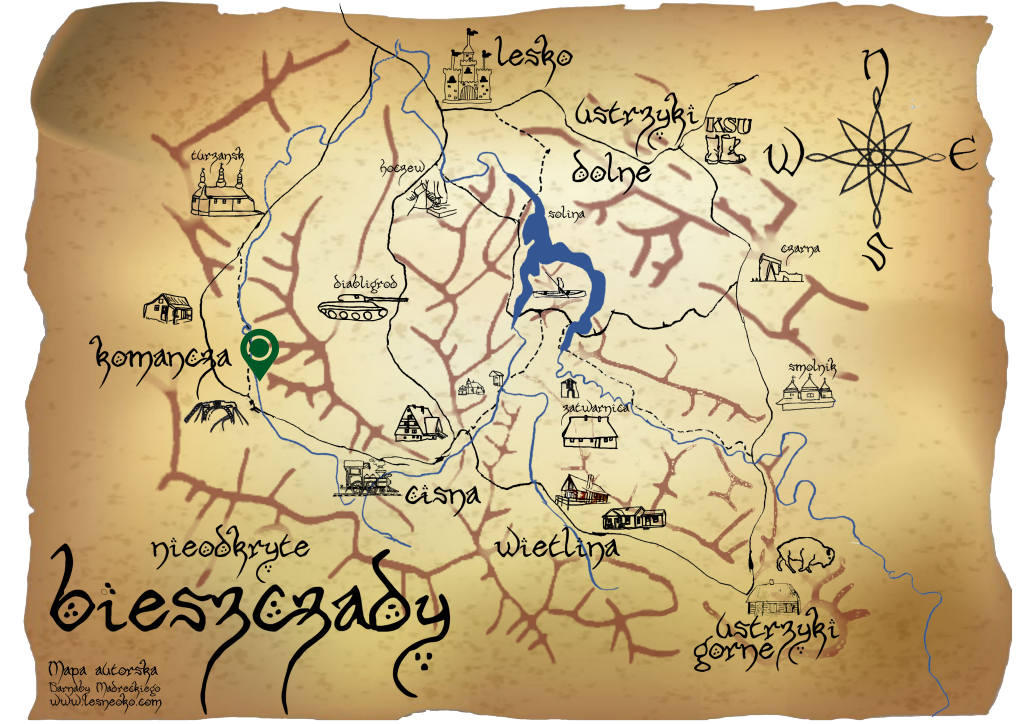 Samochodowy szlak Bieszczady wg Barnaby. Pk 9 Duszatyn i Przełom Osławy